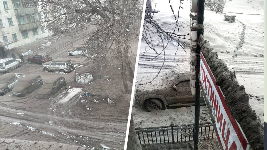 Жительница Ключей рассказала, что после извержения Шивелуча военные начали раздавать воду в поселке