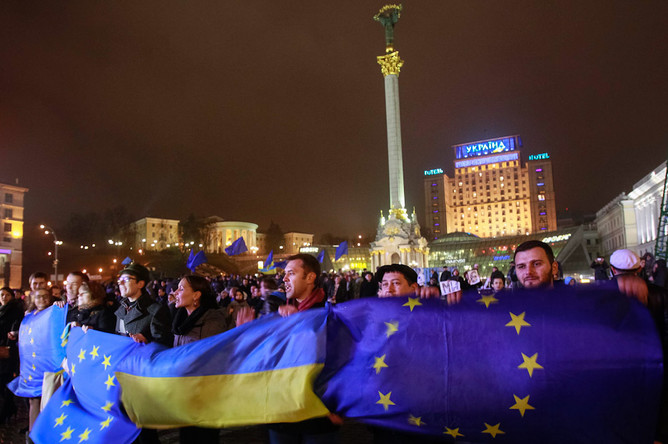 Митинг на Майдане Незалежности в центре Киева
