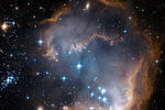 NGC 602 — эмиссионная туманность с рассеянным скоплением в созвездии Южная Гидра. 2007 год