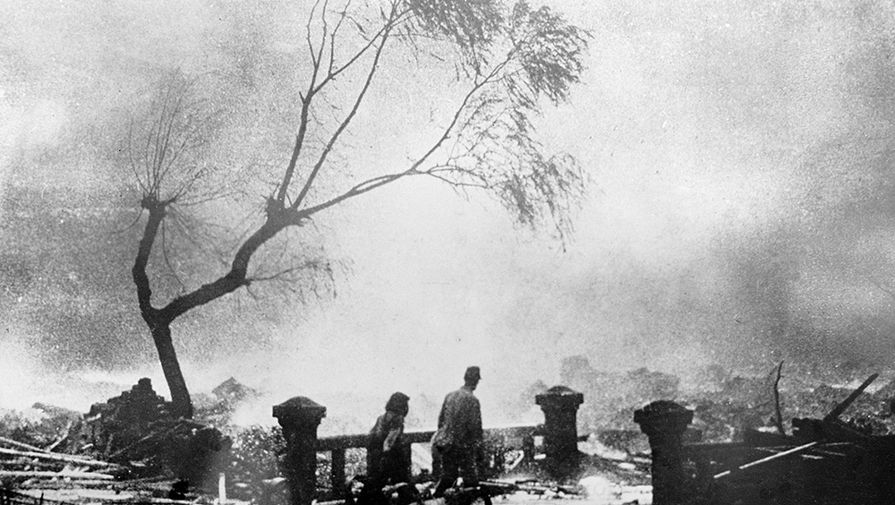 Выжившие после бомбардировки Нагасаки, 9 августа 1945 года