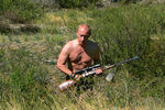 Владимир Путин в районе отрогов Западных Саян (Республика Тыва), 2007 год