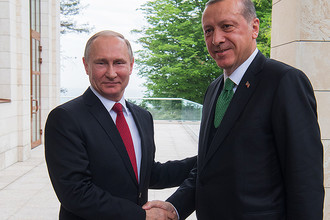 Владимир Путин и Реджеп Тайип Эрдоган во время встречи в Сочи