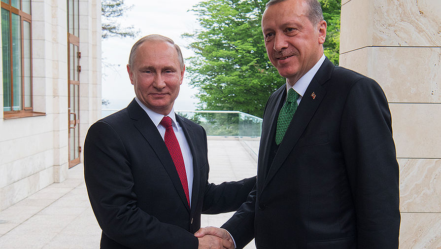Владимир Путин и Реджеп Тайип Эрдоган во время встречи в&nbsp;Сочи