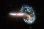 Объект Мейола (Arp 148) — две взаимодействующие галактики в созвездии Большая Медведица. 2008 год