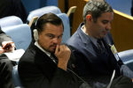 Леонардо ДиКаприо перед выступлением в ООН