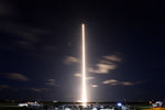 Во время запуска ракеты SpaceX Falcon 9 с гражданским экипажем на борту капсулы Crew Dragon, 15 сентября 2021 года