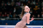 Полина Свириденко выступает в произвольной программе на чемпионате России — 2022