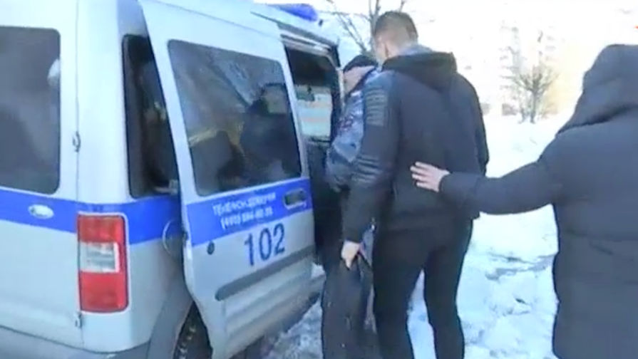 Задержание Томаша Мацейчука, 27 февраля 2018 года (кадр из&nbsp;видео)