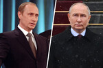 Владимир Путин во время инаугурации в 2000 году и в 2024 году
