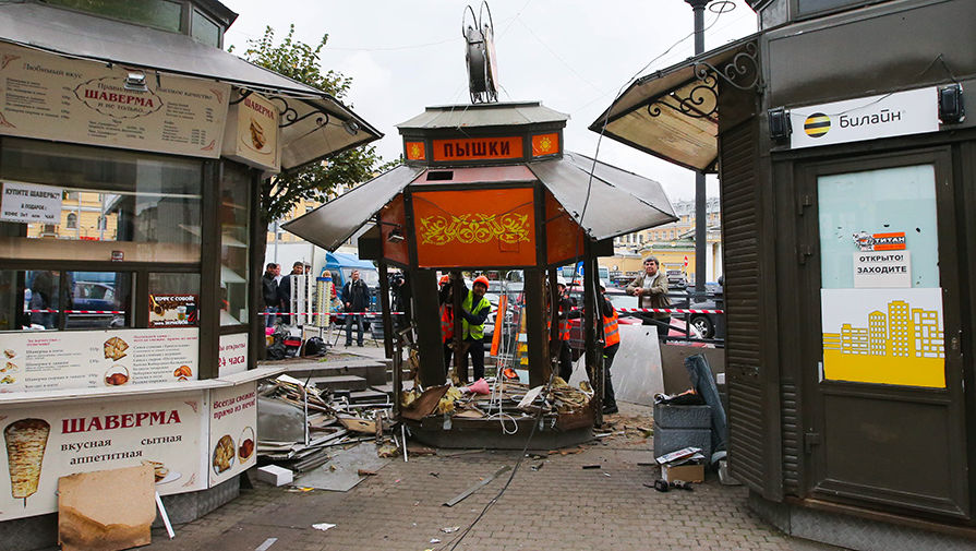 Во время демонтажа торговых павильонов на&nbsp;Сенной площади