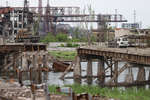 Разрушенный мост у завода «Азовсталь» в Мариуполе, 22 мая 2022 года