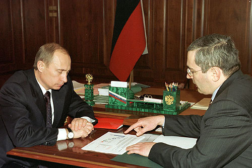 Владимир Путин и Михаил Ходорковский
