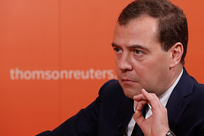 Премьер-министр Дмитрий Медведев дал интервью агенству Reuters