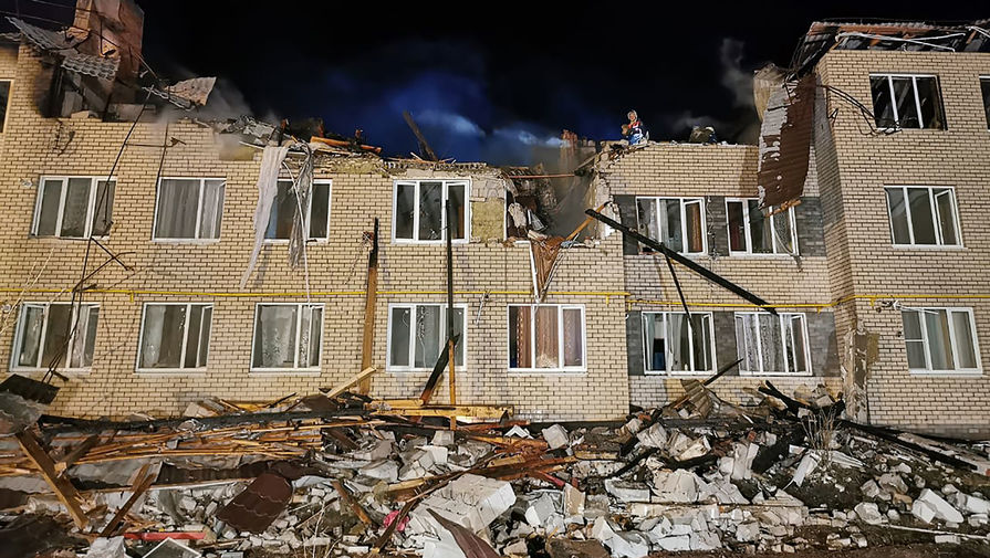 Последствия взрыва в жилом доме в селе Маргуша Дальнеконстантиновского района Нижегородской области в ночь на 20 апреля 2021 года