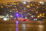 Полицейский катер в Босфорском проливе рядом с местом атаки на клуб Reina в Стамбуле, 1 января 2017 года