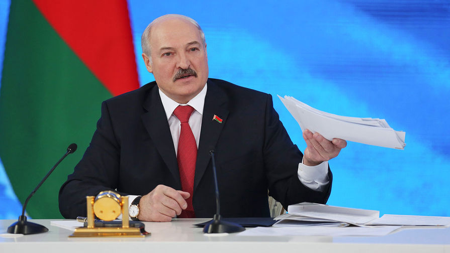 Президент Белоруссии Александр Лукашенко на пресс-конференции в Минске, 2017 год 