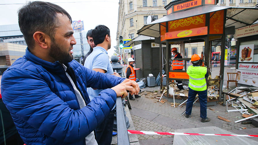 Во время демонтажа торговых павильонов на&nbsp;Сенной площади