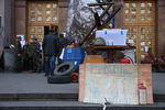 Сбор пожертвований на площади Независимости в Киеве