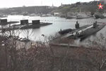 Украинские корабли у причалов в Севастопольской бухте, январь 2018, скриншот видео