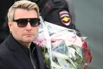 Певец Николай Басков на церемонии прощания с модельером Валентином Юдашкиным в похоронном доме «Троекурово», 6 мая 2023 года