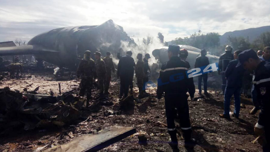 Последствия крушения военно-транспортного самолета Ил-76 Минобороны Алжира, 11 апреля 2018 года