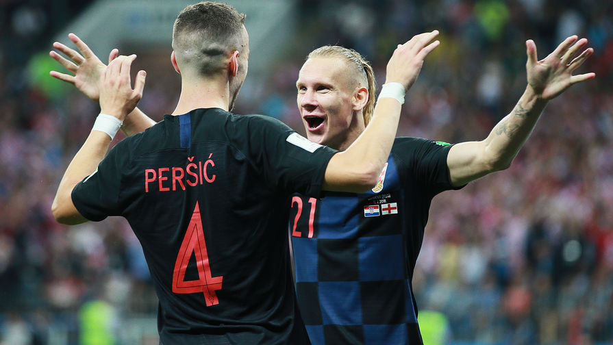Во время полуфинального матча чемпионата мира по футболу между сборными Хорватии и Англии, 11 июля 2018 года