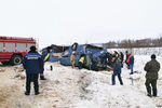 Последствия ДТП с участие автобуса с детьми в Калужской области, 3 февраля 2019 года