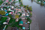 Река Читинка в Чите, уровень которой из-за сильных дождей превысил критическое значение, 29 июля 2022 года