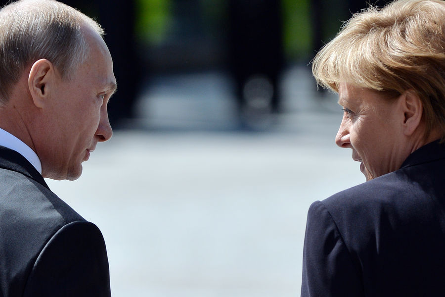 Владимир Путин и Ангела Меркель, 2015 год