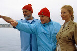 Билл Мюррей, Оуэн Уилсон и Кейт Бланшетт в кадре из фильма Уэса Андерсона «Водная жизнь» (2004)