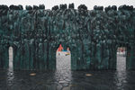 Мемориал «Стена скорби» на проспекте Академика Сахарова в Москве