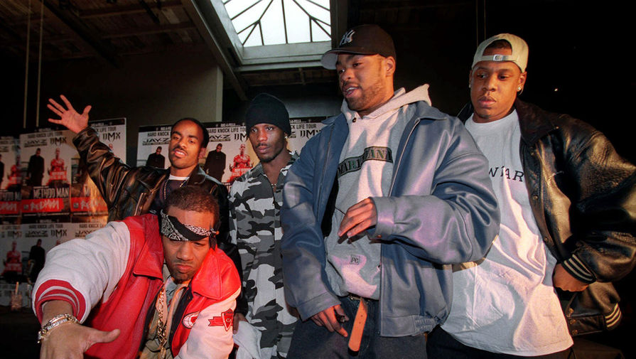1999&nbsp;год. Рэп-звезды (слева направо) Редмэн, DMX, Методмэн и Джей-Зи