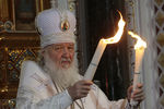 Патриарх Московский и всея Руси Кирилл на праздничном пасхальном богослужении в храме Христа Спасителя