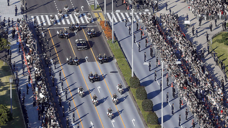 Торжественный парад по случаю вступления на престол императора Японии Нарухито, Токио, 10 ноября 2019 года