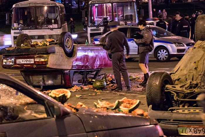 Погромы на овощной базе в бирюлево