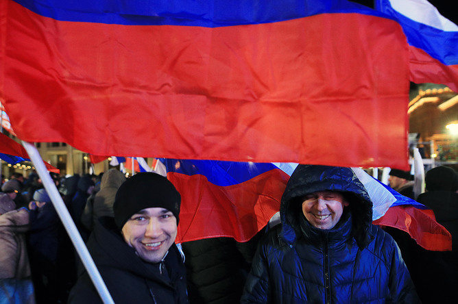 Митинг-концерт «Россия. Севастополь. Крым» на Манежной площади, 18 марта 2018 года
