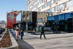 Closed McDonald's restaurant on Pushkinskaya Square in Moscow, March 2022