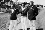 Сергей Эйзенштейн, Григорий Александров и Чарли Чаплин в Голливуде, 1931 год