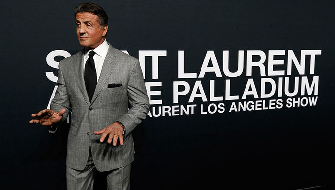 Сильвестр Сталлоне на шоу Saint Laurent