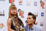 Певец Дима Билан и восьмилетняя Ника, которая сыграла главную роль в клипе Д.Билана «Не молчи»