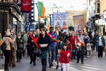 Во время праздничного шествия в День Святого Патрика в Дублине, 17 марта 2021 года