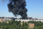 Пожар в промышленной зоне на Каширском шоссе в Москве, 29 июня 2022 года 