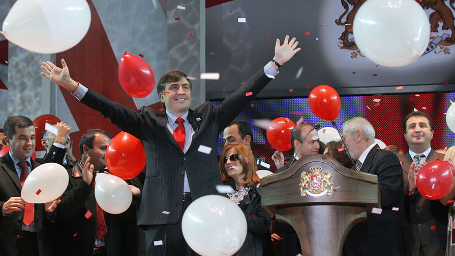 Михаил Саакашвили на съезде Единого национального движения, 2007 год