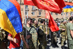 Митинг, возникший на фоне объявления властями Армении всеобщей мобилизации, Ереван, 27 сентября 2020 года