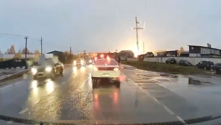 Сильный взрыв в подмосковном Дмитрове попал на видео