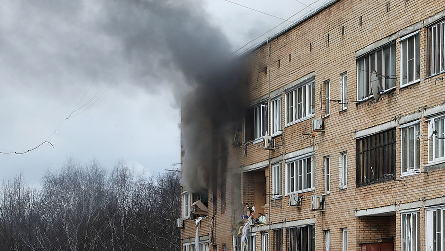 Последствия взрыва в жилом доме на улице Зеленой в Химках, 19 марта 2021 года