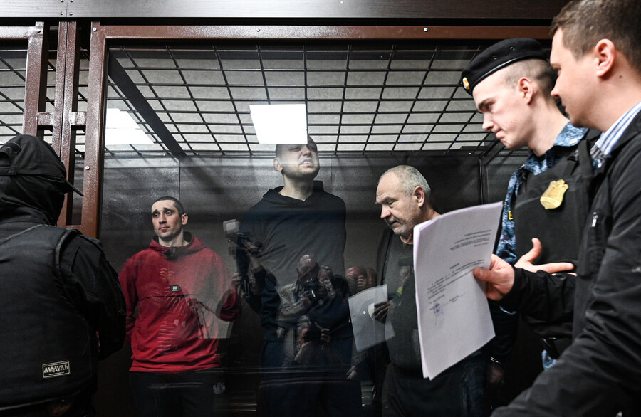 Участники украинского подразделения &laquo;Азов (организация признана террористической и экстремистской, запрещена в России)&raquo; на&nbsp;оглашении приговора в&nbsp;Южном окружном военном суде, Ростов-на-Дону, 26&nbsp;марта 2025&nbsp;года