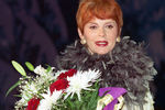 Клара Новикова на съемках новогоднего проекта «Голубой огонек ХХ1 века», 2000 год