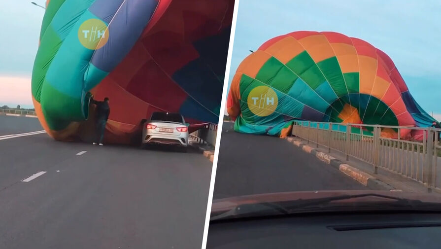 В Нижнем Новгороде воздушный шар приземлился на машину и его владельца