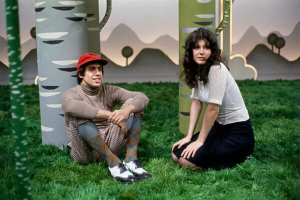 Адриано Челентано с&nbsp;женой Клаудией Мори во время съемок тв-шоу, 1972&nbsp;год